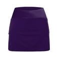 thumbnail image 3 of GEWSEY Skorts for Women Plus Size Dressy Casual Athletic Golf Tennis Short Skirts 2025 Summer Skort with Pockets Dark Purple, L, 3 of 4