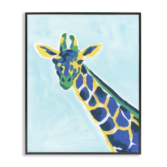 Stupell Industries Mid-Century Modern Hue Giraffe Black Framed Giclee Art, 11 x 14, by June Erica Vess