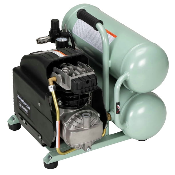 Hitachi Portable 4 Gallon Twin Stack Air Compressor with Tank