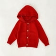thumbnail image 2 of Coerni Baby Girls Cardigan Solid Knit Long Sleeve Hoodies Button Up Sweaters Soft Comfy Infants Fall Clothes 3-24 Months, 2 of 8