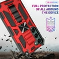 thumbnail image 6 of SaniMore for Samsung Galaxy S22 Plus Case, Rugged PC CD Magnetic Cover Built-in Car Mount & Folding Kickstand Military Grade Shockproof Heavy Duty Protective Shell for Samsung S22 Plu, Red, 6 of 6