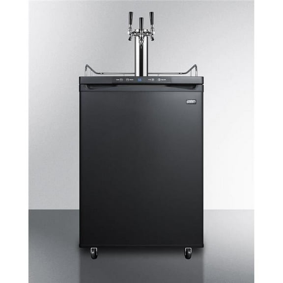 Summit 24" Wide Kegerator With Triple Tap System - Black