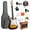Sunburst, variant on ADM Electric Guitar Solid-Wood Body 39" Beginner Guitar Kit with Amplifier, Bag, Strap, String, Tuner, Cable, Picks and Free Lesson, Black