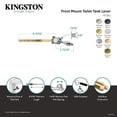 thumbnail image 4 of Kingston Brass KTTAL3 Tudor Front Mount Toilet Tank Lever in Antique Brass, 4 of 5