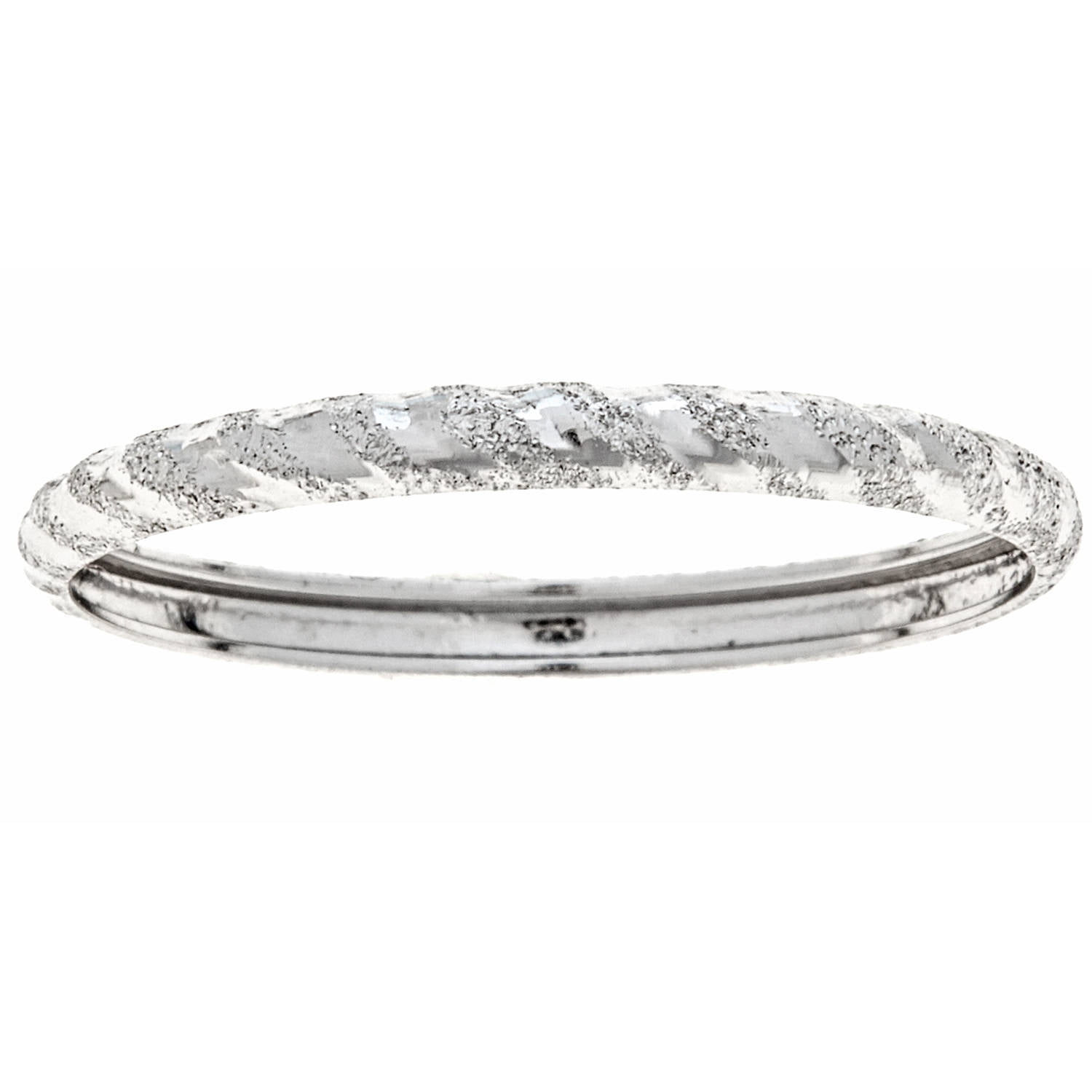 10kt Solid White Gold Thumb Ring In A DiamondCut Design