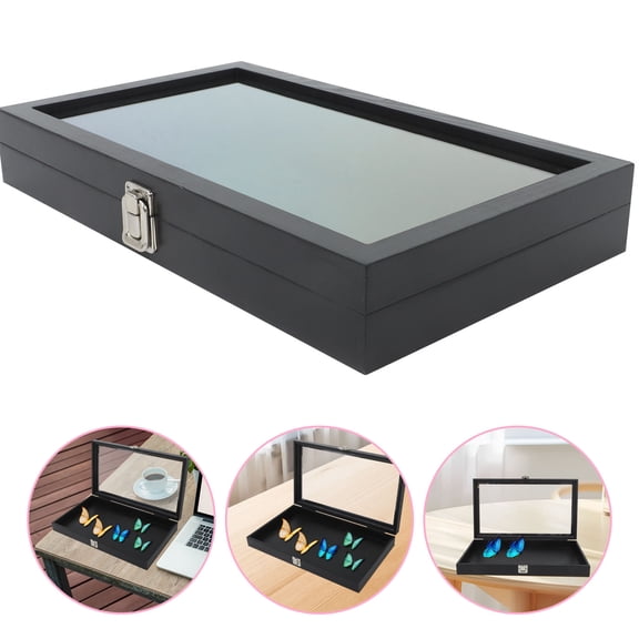 PENIKOKO Wooden Display Case for Collectibles and Specimens Elegant MultiUse Storage .5 x 8.5 x 3.5 Inches