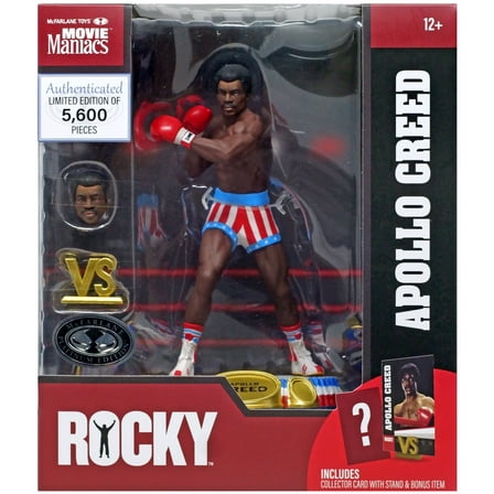 McFarlane Rocky Movie Maniacs Apollo Creed Posed Figure (Platinum Edition)
