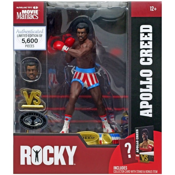 McFarlane Rocky Movie Maniacs Apollo Creed Posed Figure (Platinum Edition)
