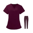 thumbnail image 2 of Blusa y pantalones médicos Yinane Uniforme Unisex rojo L, 2 of 8