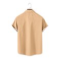 thumbnail image 4 of Camisas Para Hombre Manga Larga Hombres Casual Manga corta Primavera Verano Turndown Neck 3D Impreso Camisas Moda Top Blusa Camisas (Beige, 4XL), 4 of 5
