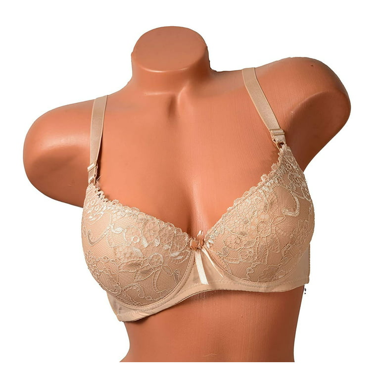 6 Piecec Full Cup Pushup Underwired Push Up Bra B and C Cup (34B) 
