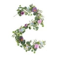 thumbnail image 2 of deevoka Artificial Peony Garland Floral Garland Flower Arrangement Greenery Garland Rose Peony Vine for Wedding Home Party Decoration, 2 of 9