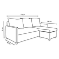 thumbnail image 5 of Sala Esquinera Modular El Bazar Store Vancouver Negro 175x130 cm Sofa Lado derecho ó izquierdo Económica, Tela Lino, 5 of 5