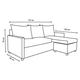 thumbnail image 5 of Sala Esquinera Modular El Bazar Store Vancouver Negro 175x130 cm Sofa Lado derecho ó izquierdo Económica, Tela Lino, 5 of 5