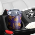 thumbnail image 5 of 20oz Tumblers Halloween Witch Hat Bat Pattern Stainless Steel Vacuum Insulated Double Wall Travel Tumbler Cups Mug with Lid and Straw,Cleaning Brush for Cold & Hot Drinks, 5 of 7