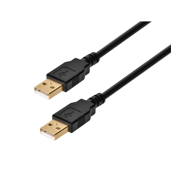 Monoprice USB 2.0 Cable - 1.5 Feet - Black | USB Type-A Male to USB Type-A Male, 28/24AWG, Gold Plated for Data Transfer Hard Drive Enclosures, Printers, Modems, Cameras and More!