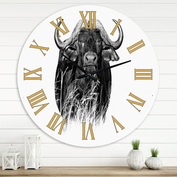 Designart 1 in Quartz Farmhouse Wall Clock