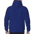 thumbnail image 7 of Fotbe Men's Hoodie with Navy Blue Pattern - Kangaroo Pocket Pullover Hooded Sweatshirt, Perfect for Daily Wear, Travel, and Home-Small, 7 of 7