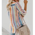 thumbnail image 3 of Women's Orange Sweet Enough Striped Button Down Top, 3 of 7