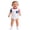 White, variant on Ruyang Baby Girl 4th of July Romper for Baby Girl Star Striped Crewneck Bodysuit Short Sleeve Summer Casual Patriotic Onesie Romper