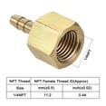thumbnail image 3 of Uxcell Brass 3/16 Barbed x 1/4NPT Female Thread Barb Hose Fitting 2 Pack, 3 of 6