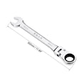 thumbnail image 2 of Uxcell 24mm Flex-Head 72 Teeth Box Ended Ratcheting Combination Wrench, CR-V Steel, 2 of 5