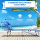 thumbnail image 5 of Costway Tumbona Ajustable Plegable Silla Reclinable de Playa con Cojines para Acostarse Boca Abajo/Arriba y Cavidad Facial Azul, 5 of 9