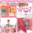 thumbnail image 5 of Jaawind Doll House for Girls 374Pcs 5-Story 15 Rooms Dollhouse With Lights Pretend Play Toy Playhouse Dolls Furniture Accessories Gift For Kids Girls Age 3 4 5 6 7 8 Year Old, Pink, 5 of 8