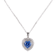 thumbnail image 3 of Collar para Mujer de Plata .925 con Zirconia Cúbica, LuckyLy  Cadena y Dije de Corazón Brillante – Joyería Ideal como Regalos para Mamá y Regalos para Mujer San Valentín y Navidad, Modelo Zaria azul, 3 of 7