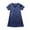 Z1-Navy, variant on shoper 5t Nightgowns for Girls Lapel Solid Color Short Sleeve Button Down Comfy Cotton Pajamas Breathable Summer Girls' Nightwear Nightie Rose Gold S