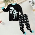 thumbnail image 5 of TOWED22 Fall Winter Toddler Boy Outfits 2Pcs Long Sleeve Graphic Round Neck Pullover Top Elastic Waist Joggers Soft Clothes Set(Mint Green,3-4 Y), 5 of 9