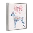 thumbnail image 3 of Stupell Industries Trendy Floral Dog Animals Painting Gray Framed Art Print Wall Art, 24 x 30, 3 of 8