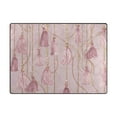 thumbnail image 3 of Non-Slip Area Rug 63x48in Indoor Washable Floor Mats Carpet Printed for Living Room, Bedroom, Home Decor Light Pink Tassels, 3 of 7
