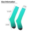 thumbnail image 2 of Fuzoiu Turquoise Light Blue Print Adult Stockings,Crew Socks,Unisex Fashion Socks, Casual Sports Socks,Comfortable Crew Socks for Everyday Wear and Sports, 2 of 6