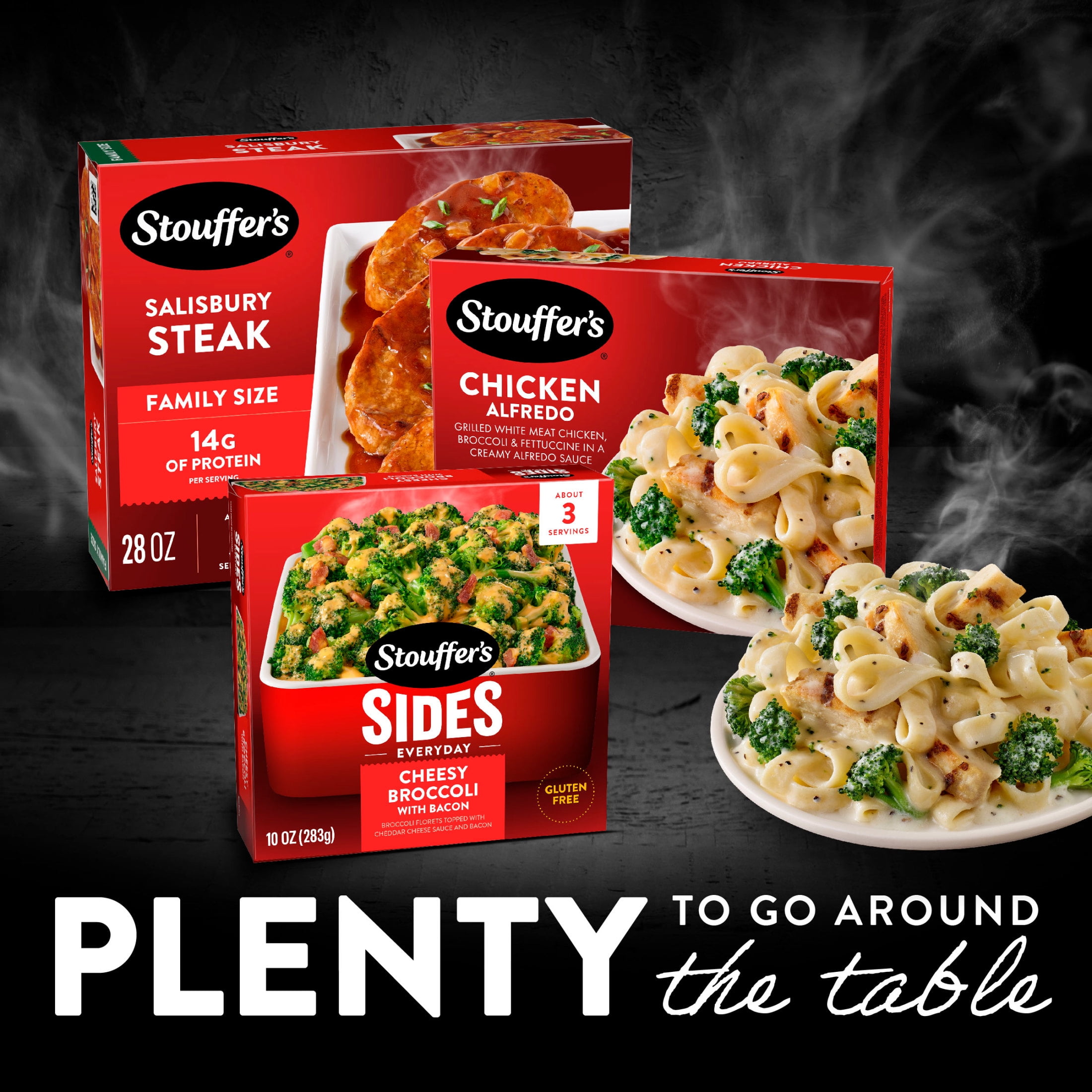 Stouffer’s Chicken Fettuccine Alfredo, Single Serve, Alfredo Pasta, Frozen Chicken Pasta 10.5 oz