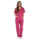 thumbnail image 1 of Conjuntos de uniforme médico para mujer Uniformes médicos de seis bolsillos (cuello en V con pantalón cargo), 1 of 5