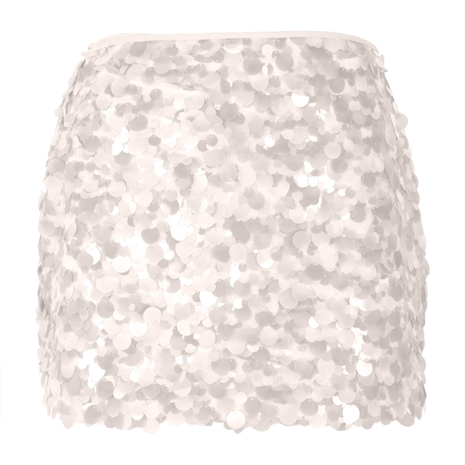 Women's Sequin Sparkly Mini Skirt Low Waist Bodycon Party Club Shorts Micro Glitter Skirts Rave Outfit