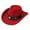 Red, variant on Landzoo One Western Cowboy Hat For Men And Women Stylish Wool Outback Hat Country Riding Hat Fashionable Wide Brim Hat For Travel Party Soft Stylish Basic Cowboy