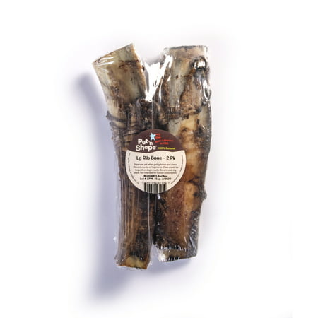 Pet 'n Shape All Natural USA Dog Chews Rib Bone Dog Treat for Large Sized Dogs, 2 (Best Way To Treat Bruised Ribs)