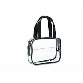 Clear Carry Bag with Handles - Black