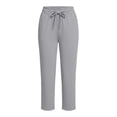 thumbnail image 3 of Khunlpohl Capris Pants for Women Drawstring Elastic Waist Joggers Pant Straight Leg Casual Capri Pant with Pockets, 3 of 4