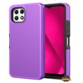 thumbnail image 3 of Xpression Phone Case For TCL K33 5G Dual Layer Slim & Tough Hybrid Shockproof Heavy Duty TPU Matte with Textured Rugged Shell Protection Cover, Purple, 3 of 9