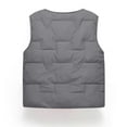 thumbnail image 4 of Busydd Girls Winter Vest 2-15 Years Unisex Solid Color Sleeveless Kids Puffer Vest Fashion Warm Zip Boys Fleece Vest Girls' Outerwear Jackets & Coats 2 Years, 4 of 4