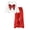 Red-2, variant on Iyufng Two Piece Sets for Girls, Old Girls Clothing, Bow Printed Short Sleeve T-Shirt and Cargo Pants Outfits 5-15 Years