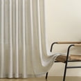 thumbnail image 5 of Muuphra Pinch Pleated Light Filtering Linen Blended Curtains with Metal Rings and Hooks for Living Room Bedroom,2 Panels,Cream Beige,40"×102", 5 of 8