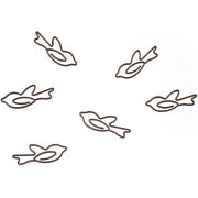 100 Count Brown Birds Shaped Paper Clips, Birds Lover Cute Gifts, Office Supplies, Desk Organization