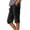 02# Black, variant on HKYNLAG Linen Bermuda Shorts for Women Knee Length Lightweight Capri Pants Summer High Waisted Cotton Shorts with Pockets Gray M