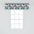 thumbnail image 2 of Ambesonne Teal Window Valance, Blue and Pink Animal, 42" x 12", Blue Pink Black, 2 of 3