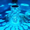 thumbnail image 2 of Lámpara de mesa de cristal con forma de gota de agua LED toque rosa JAMW, 2 of 5