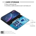 thumbnail image 5 of Leather For Apple iPhone 17e / 16e 6.1-inch Wallet Case Butterflys&Flowers, With Card Holder,Wristband,Magnetic Clasp Kickstand Folio Cover,Color-2,For iPhone 17e / 16e, 5 of 8